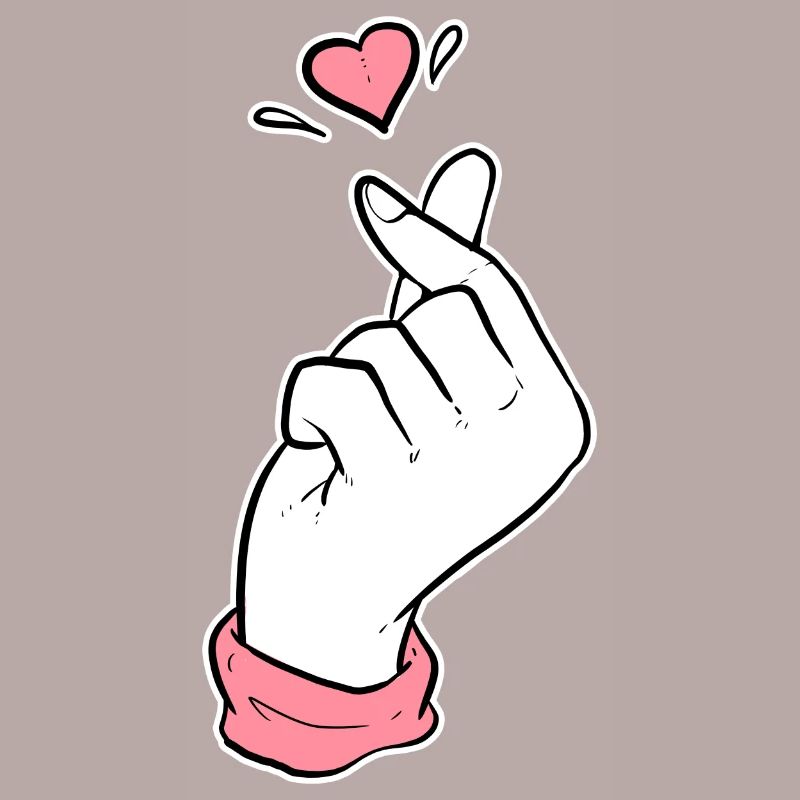 Cute Heart Kpop Fan oder Koreanisch Gift