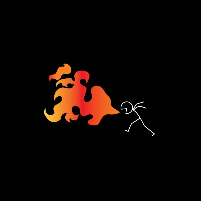 Fire spitting circus fire spitting torch