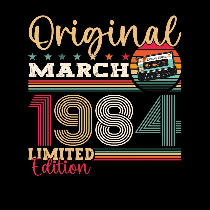 40e anniversaire mari mars 1984 Mixtape Cassette
