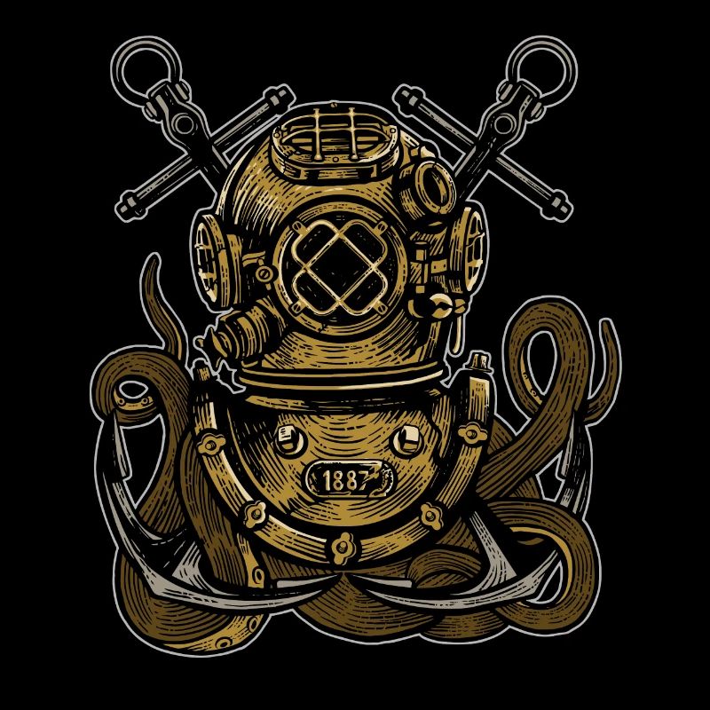 Graphique de ancre de plongée