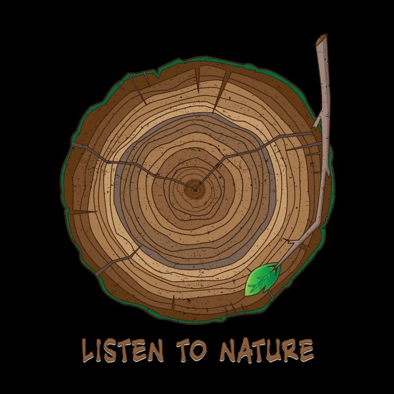 Tree trunk as vinyl turntable nature gift