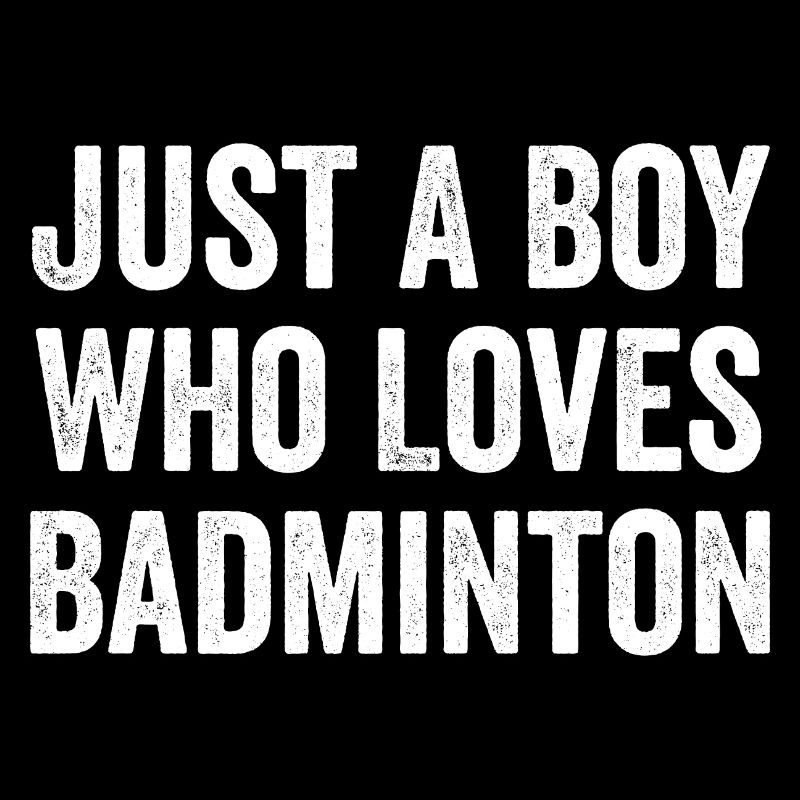 Nur ein Junge, der Badmintonspieler liebt