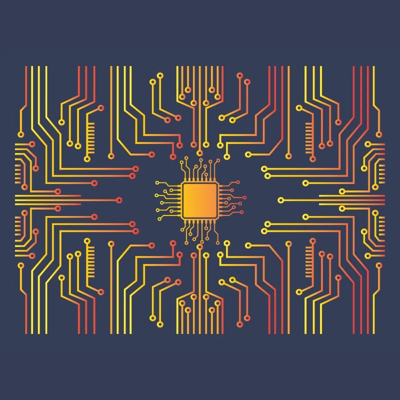 Circuit board core CPU heart pc coder geek