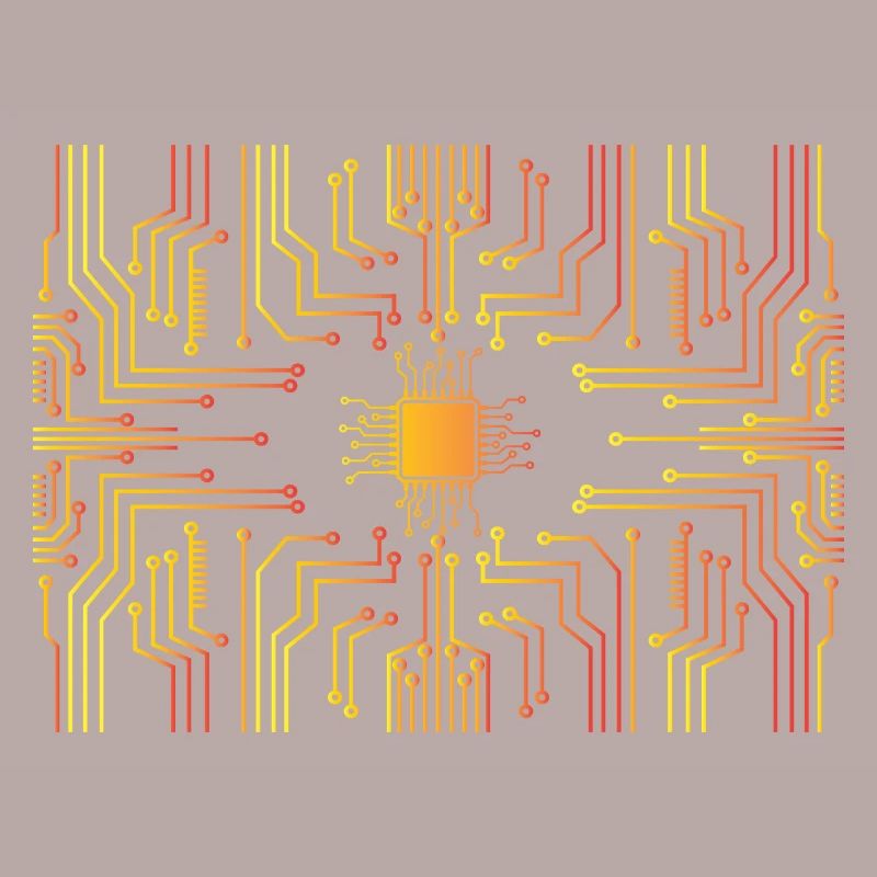 Circuit board core CPU heart pc coder geek