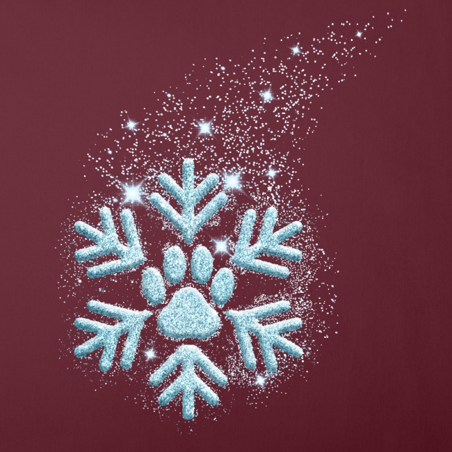 Vorschau: dog paw snowflake - Sofakissenbezug 44 x 44 cm
