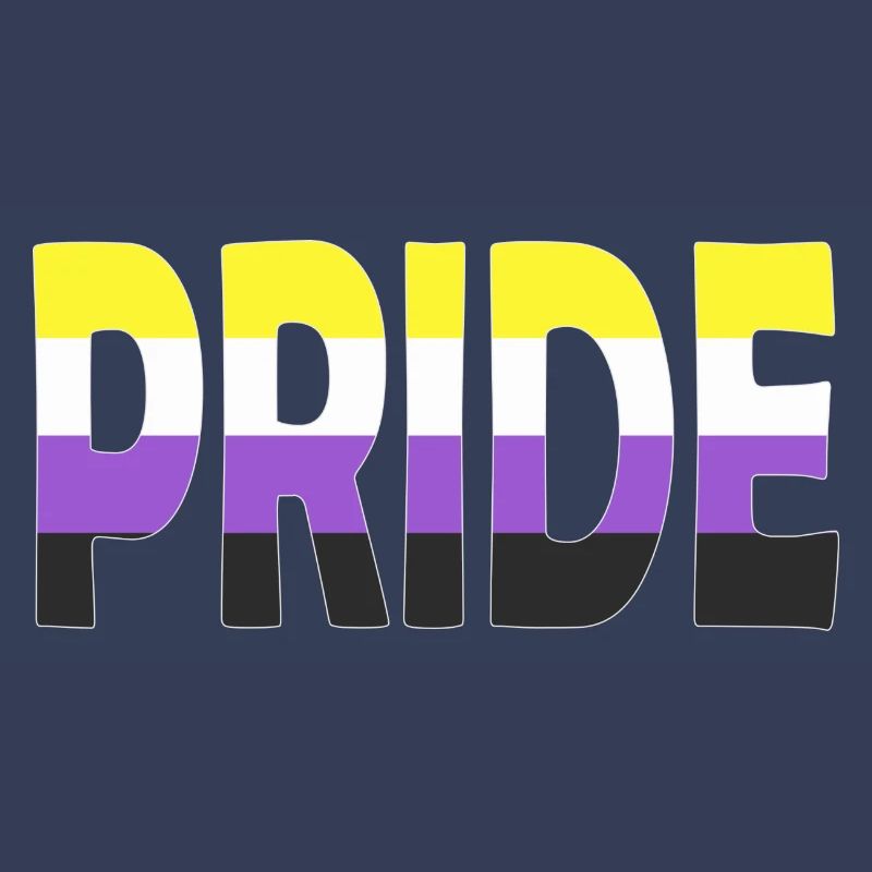 Pride lettering Non-Binary Non-Binary LGBTQ