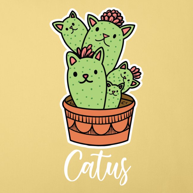 Catus Pflanze oder Tier Katze Kaktus lustig