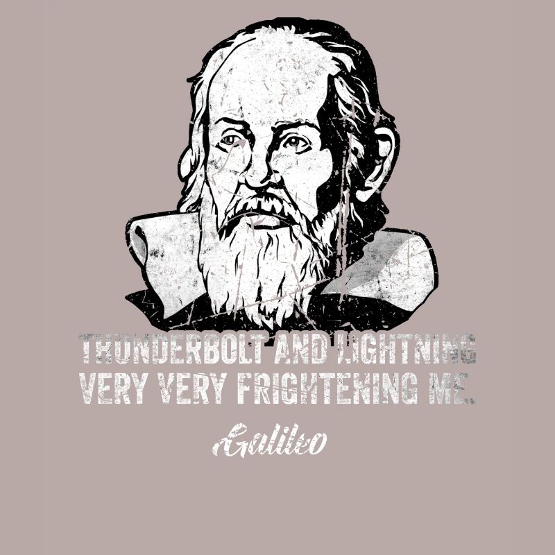 Thunderbolt lightning Galileo Philosopher Physics
