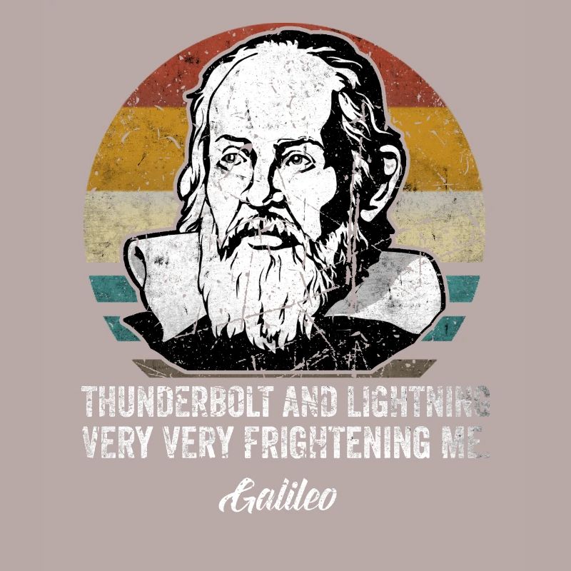 Thunderbolt lightning Galileo Philosopher Physics