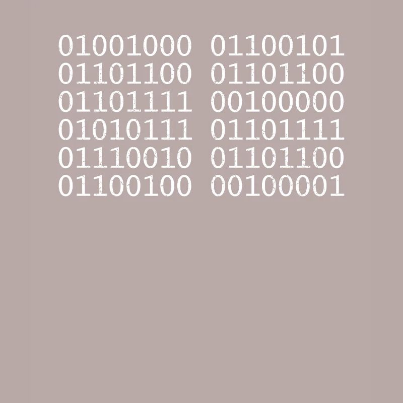 Hello World! Binary Unicode computer science
