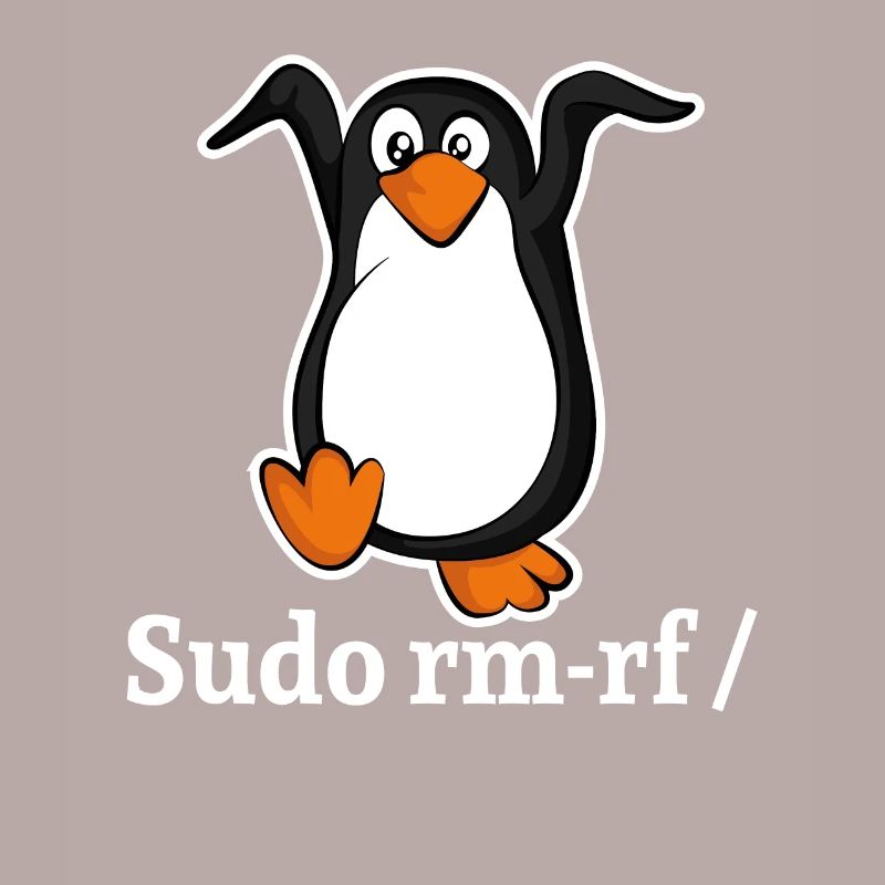 Tux Linux Pinguin Sudo Rm Rf | Computerfreak Hack