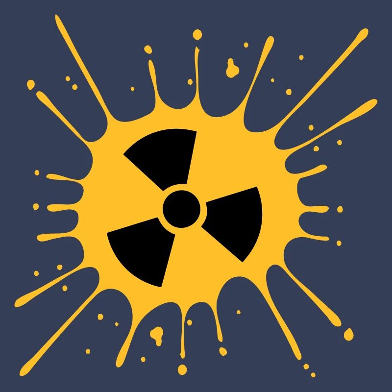 atomic symbol radioactive warning caution note