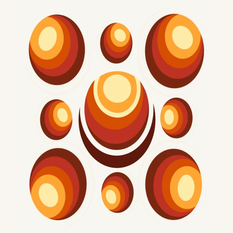 70s Wallpaper Pattern Retro Circle Pattern