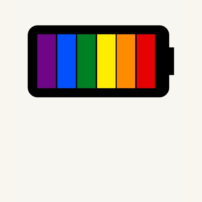 Regenbogenfarben Batterie Loading - Gay Pride
