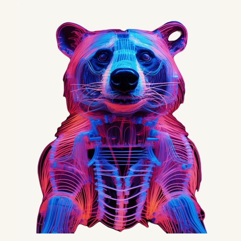 Neon-Hirschkäfer Design