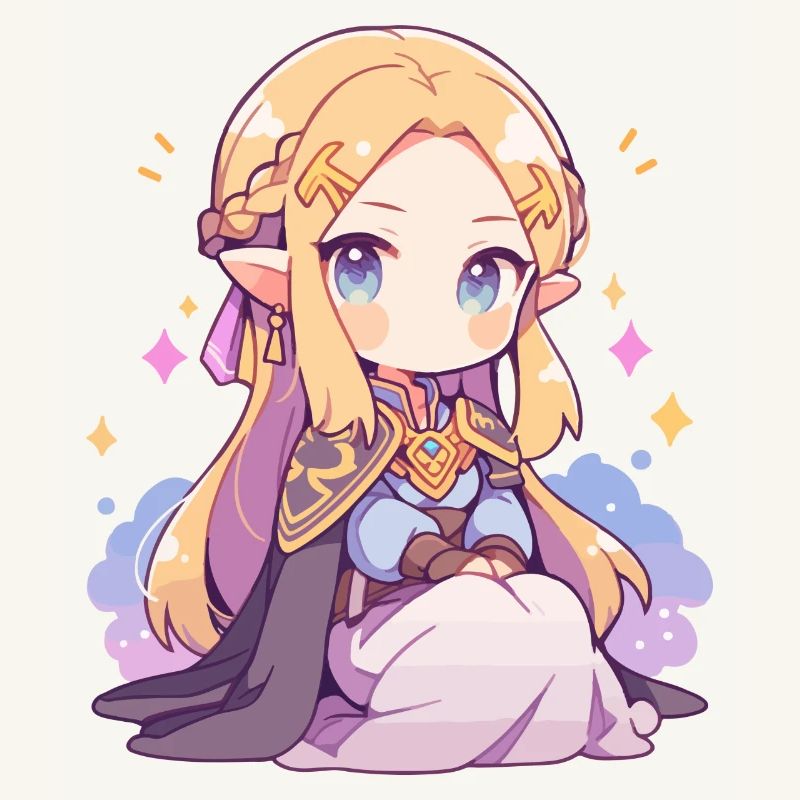 Princesse Chibi mignonne - Conception de conte de fées mignon