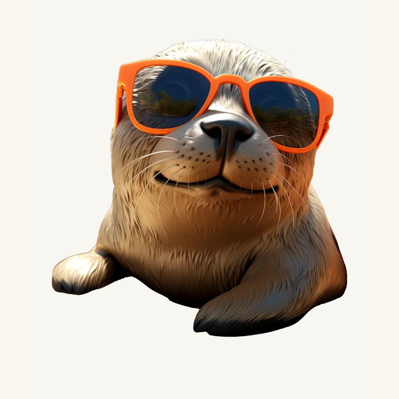 Phoque avec lunettes de soleil Phoque Morse Phoques mignons