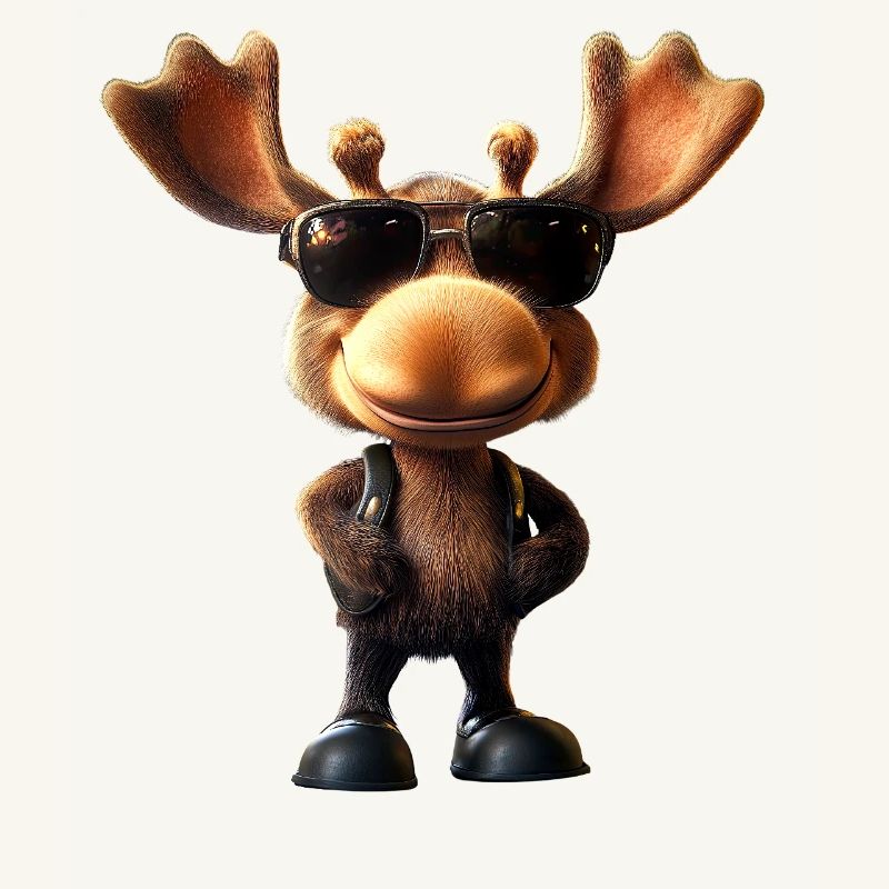Elch Moose Elchbulle Geweih Hirsch Wilde Elche