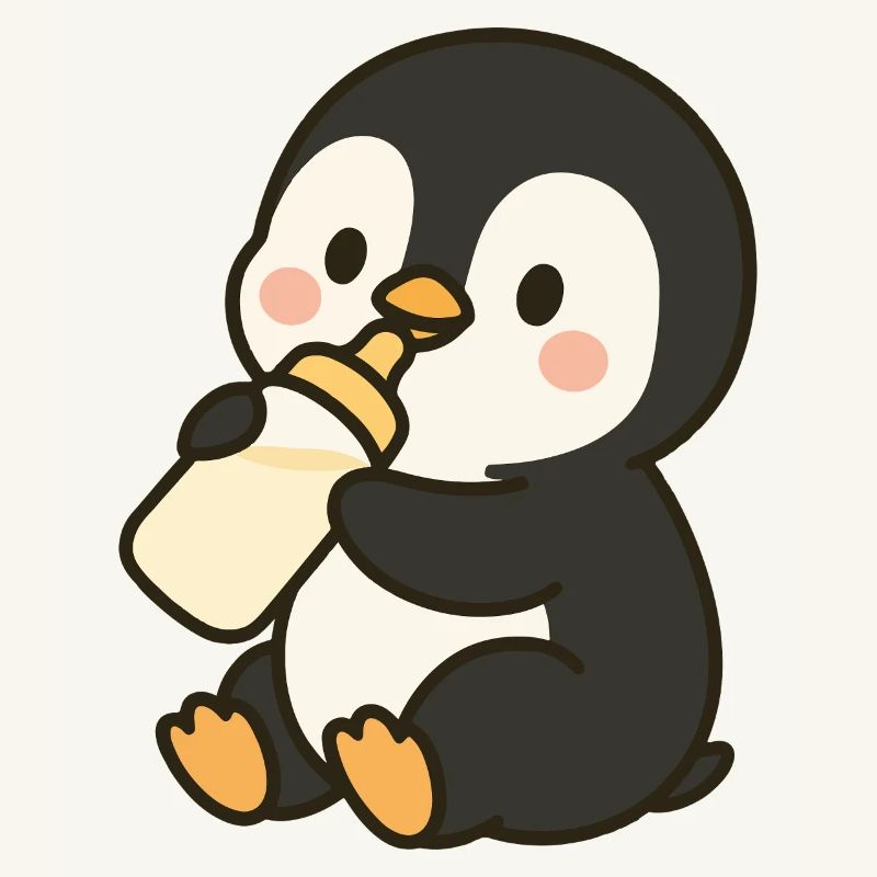 Fläschchen-Pinguin