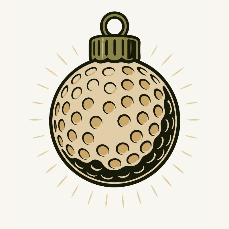 Lustiges Golf-Weihnachtskugel-Design