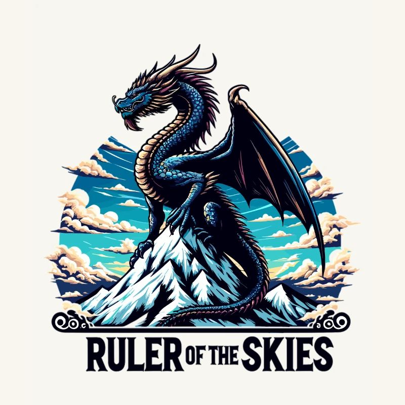 Dragon sky over mountain range
