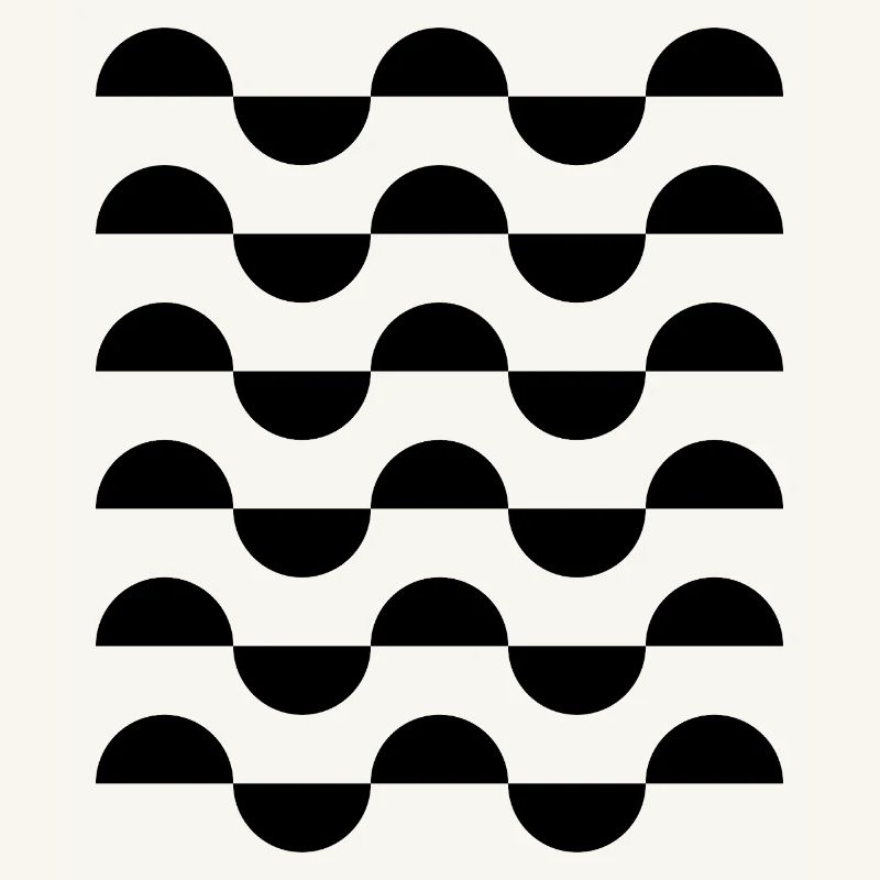 geometric wavy circles pattern design