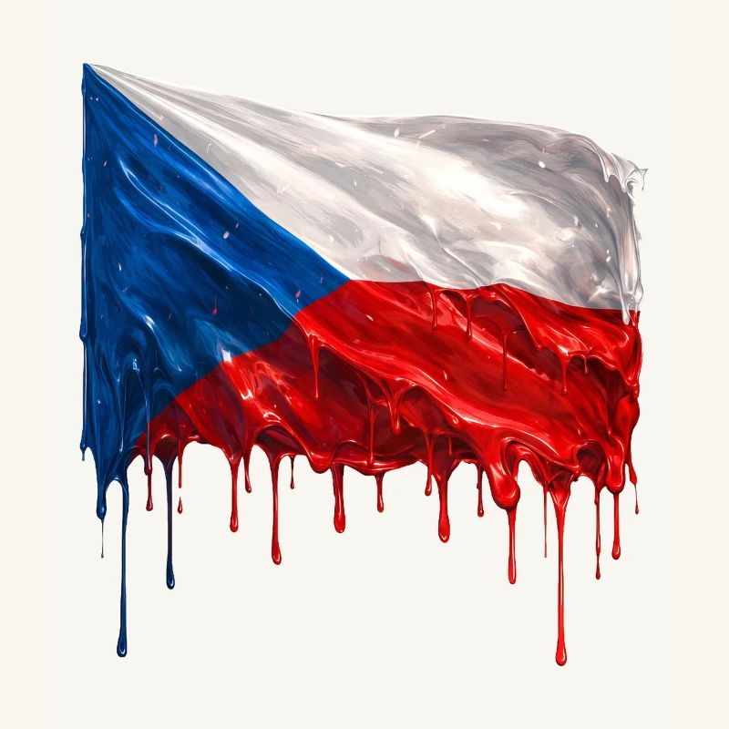 Drapeau tchèque couleur