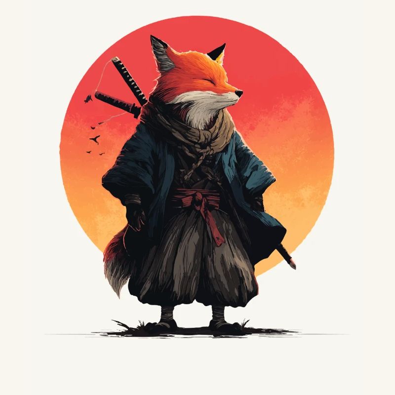 Fox Samurai at Sunset
