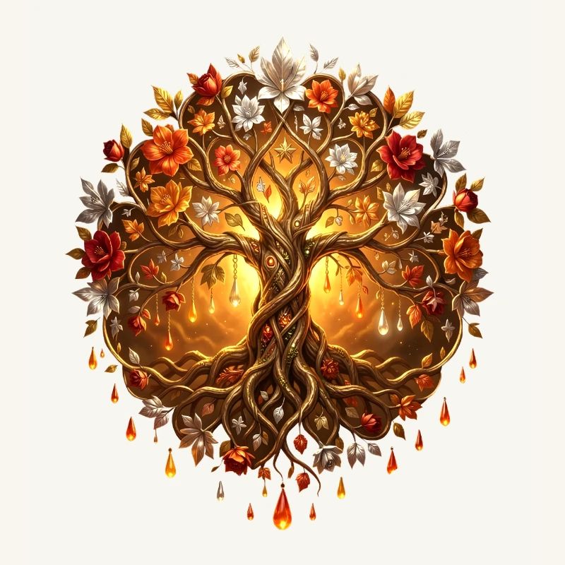 Arbre de Feu dans Mandala