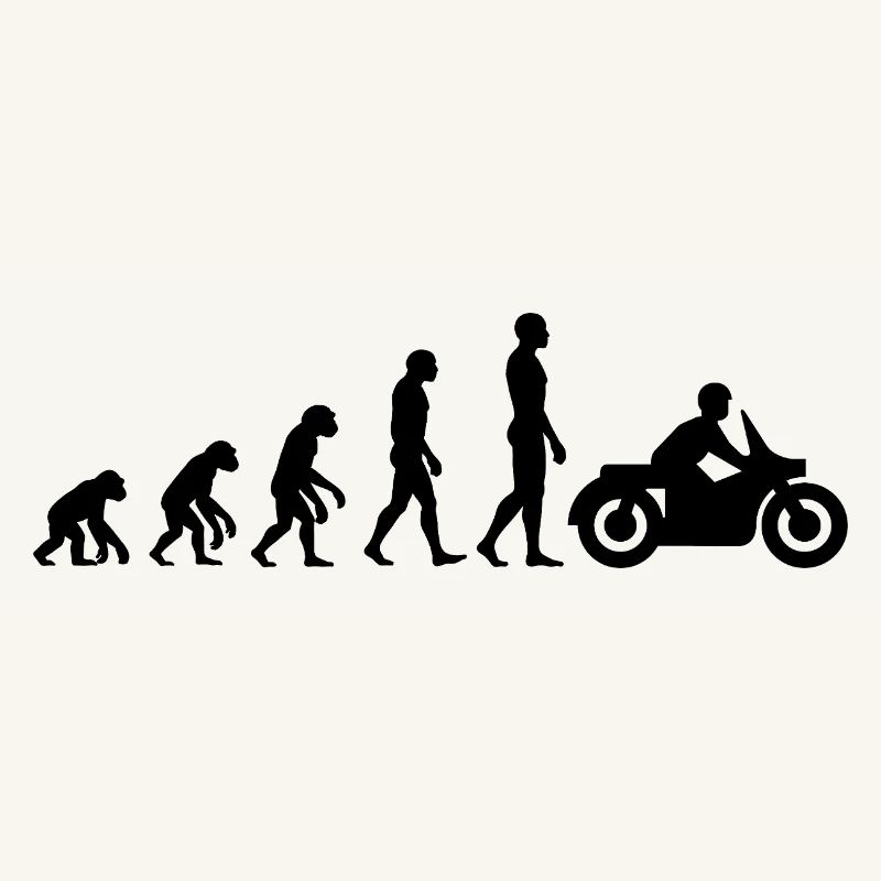 EVOLUTION: FROM APE TO MOTORCYCLIST!