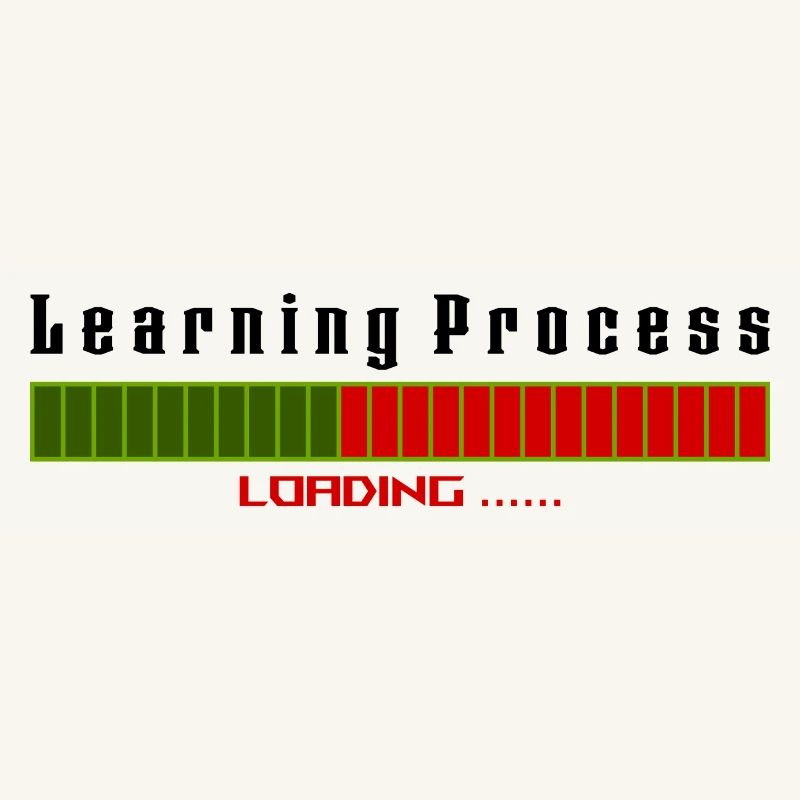 Learning Process Loading white shirt