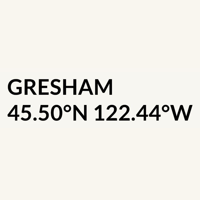Coordonnées de Gresham, Oregon, États-Unis