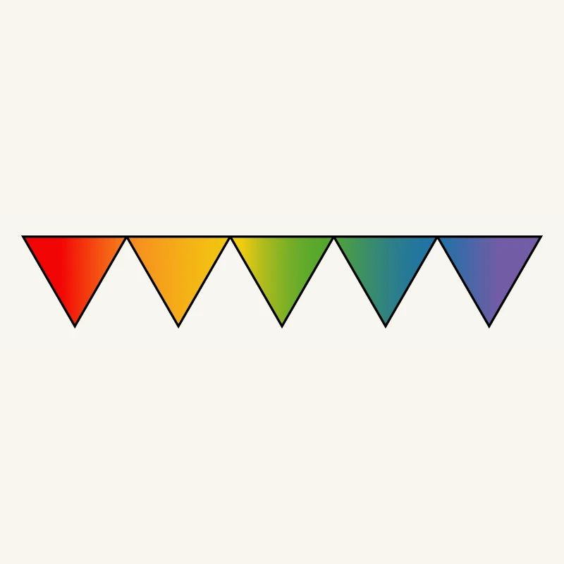 Rainbow queer triangles