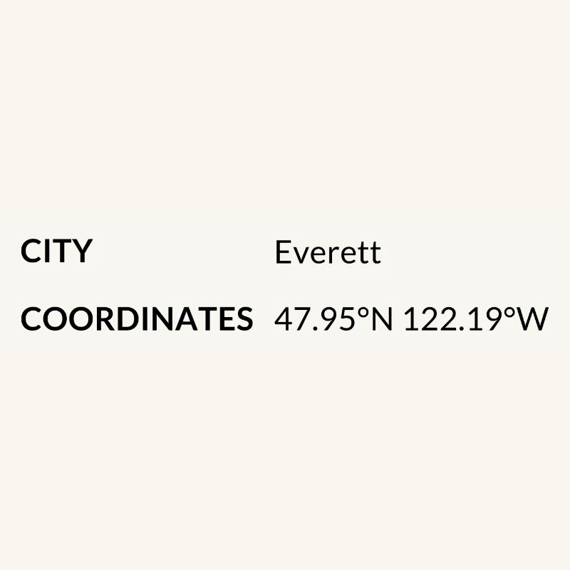 Everett, Washington, USA coordinates