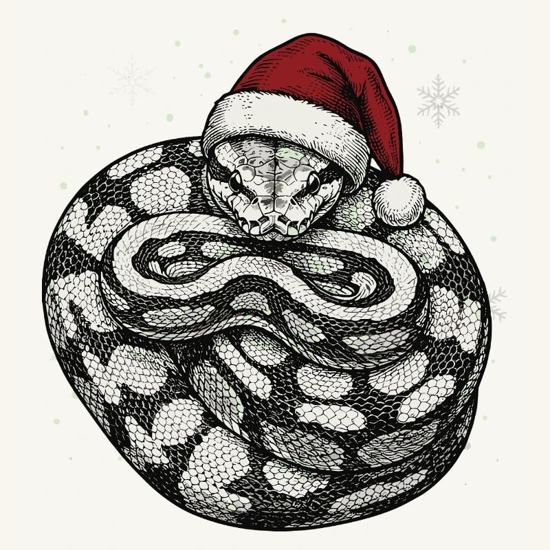 Serpent roi python roi de Noël Python boule