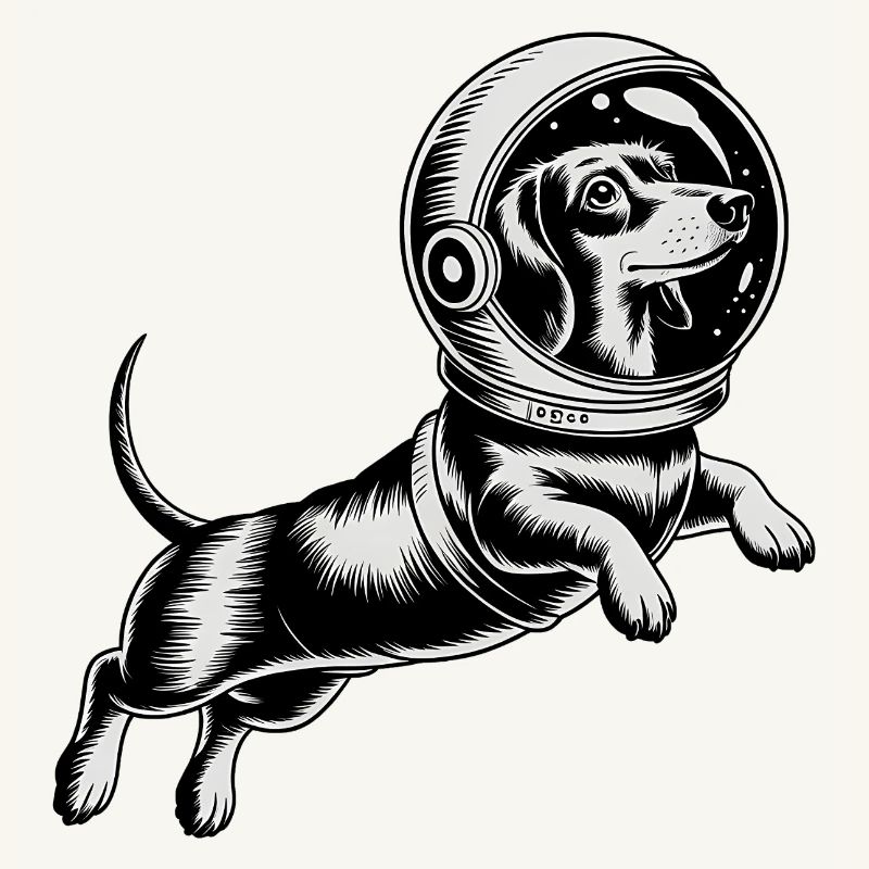 Teckel dans l'espace - Logo Cool Astonomy