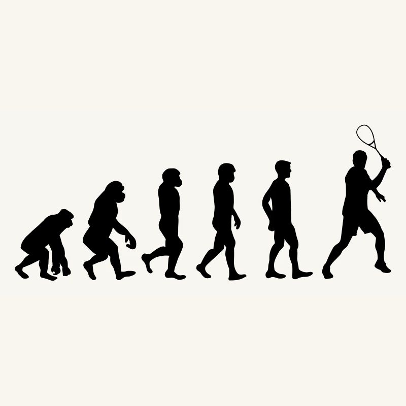 Evolution squash sport squash player gift