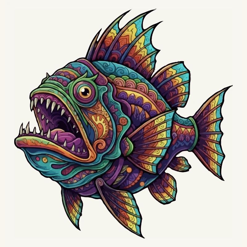 Rainbow Fish with Pattern
