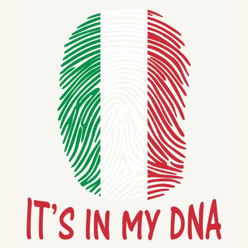 drapeau de conception d'autocollant de l'Italie Italia c'est dans mon ADN
