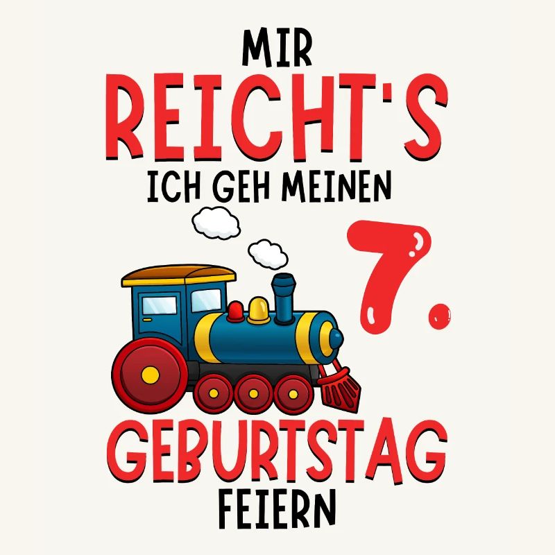 7. Geburtstag Geburtstagsgeschenk mit Eisenbahn