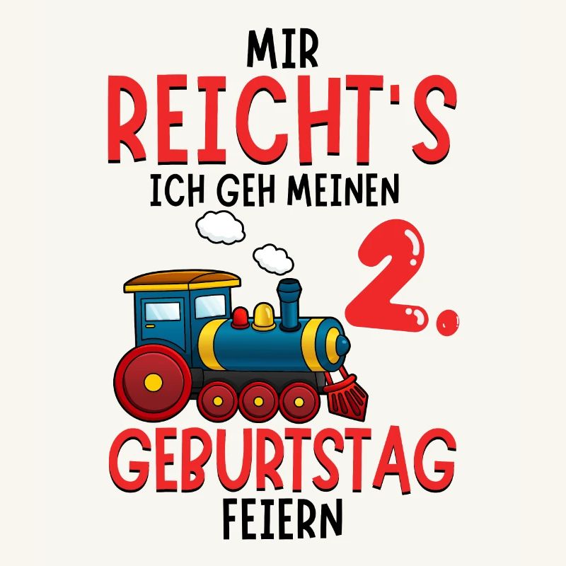 2. Geburtstag Geburtstagsgeschenk mit Eisenbahn