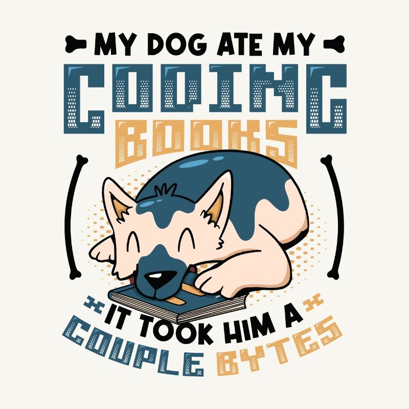 Dog Bytes Code Computer Joke Programming