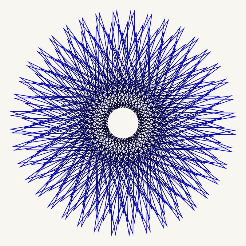 Blue radial star pattern