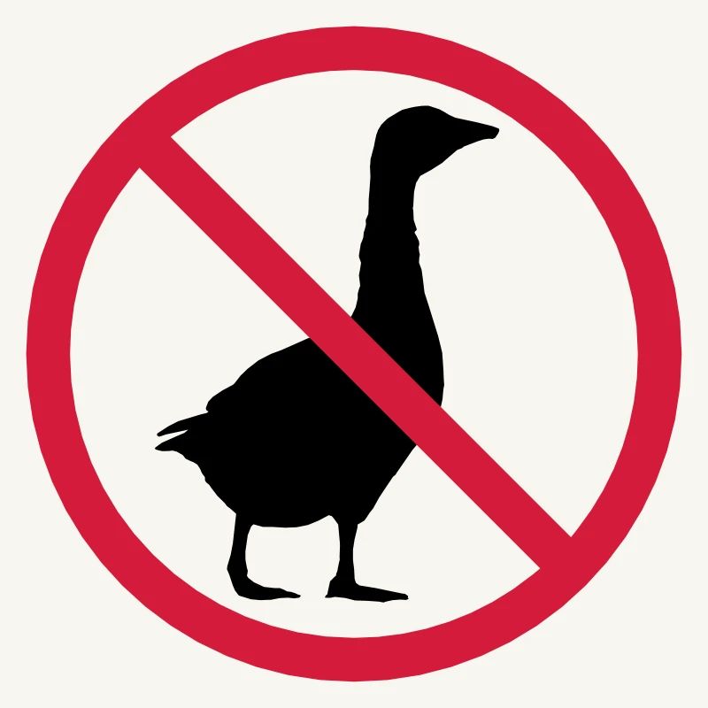 Signe interdit d'oie