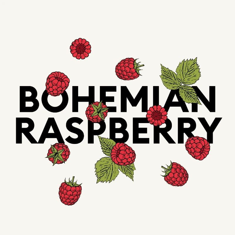 Déclaration « bohemian raspberry » avec framboises