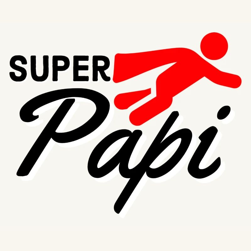 Super Papi Text mit Figur flieger rot Geschenkidee