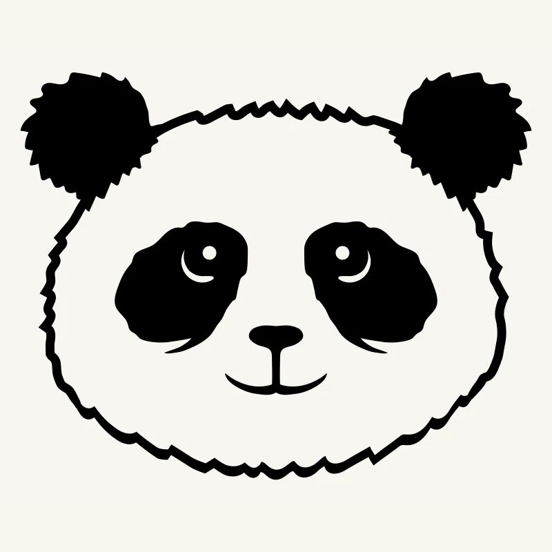 Panda Bear Face Mignon Tête Mignon Sourire Mignon Nice