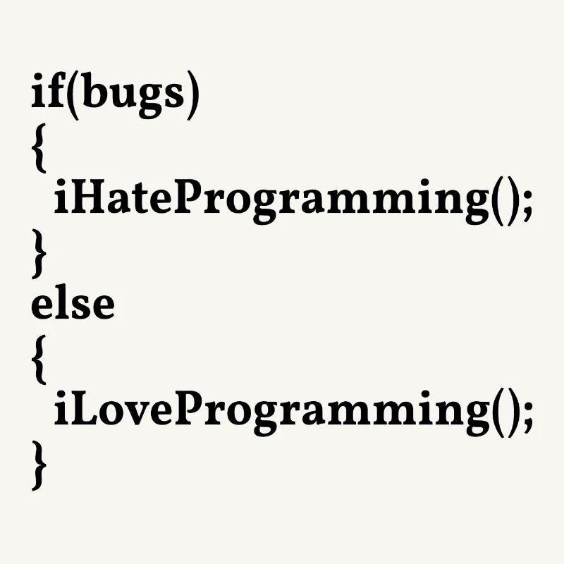 LoveProgramming, HateBugs! #InformatikerHumor