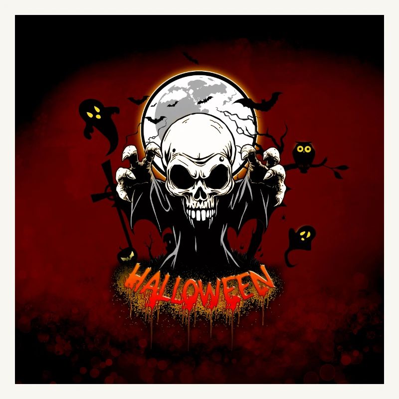 Skull with sharp teeth