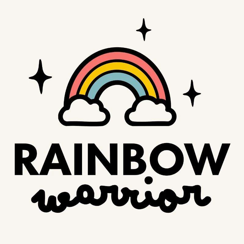 Regenbogen-Krieger-Logo